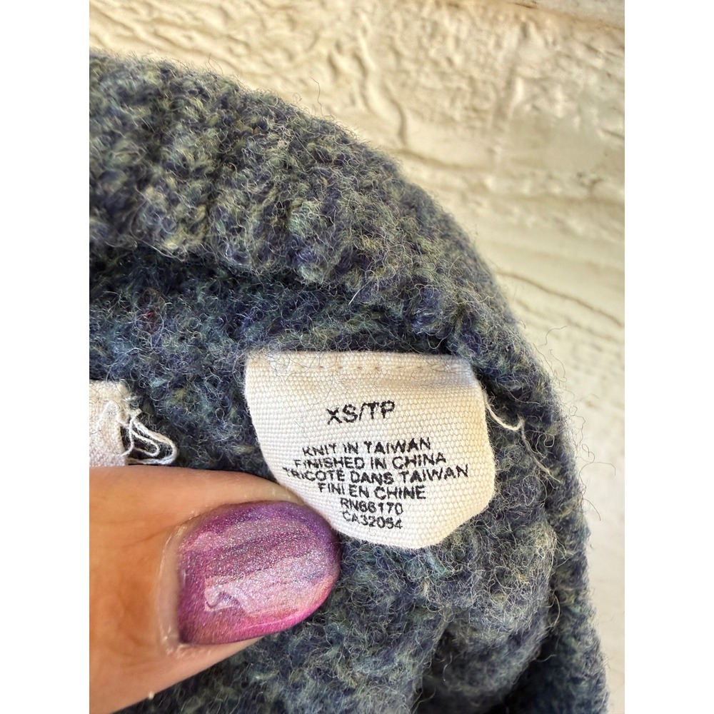 Moth Anthropologie Blue Gray Wool Cable Knit Mini Skirt Womens Size XS - Picture 6 of 6